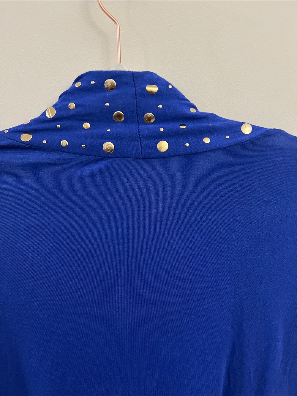 Cache Royal Blue Open-Front Cardigan with Metallic Studs - Picture 7 of 9